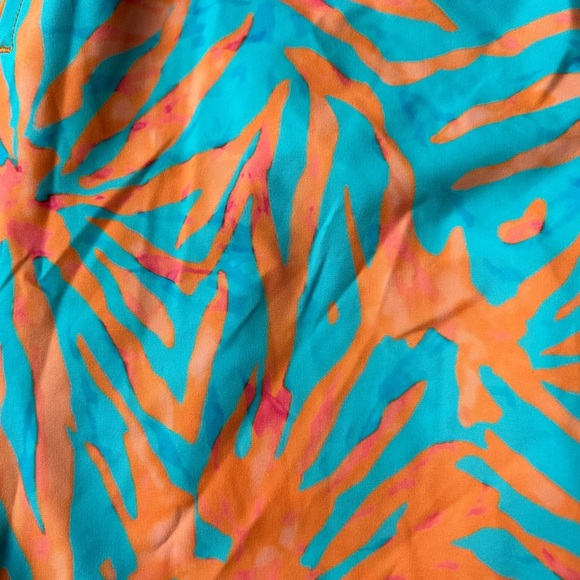Kids Tropical Swim Trunks - Orange and Blue - Picture 4 of 4